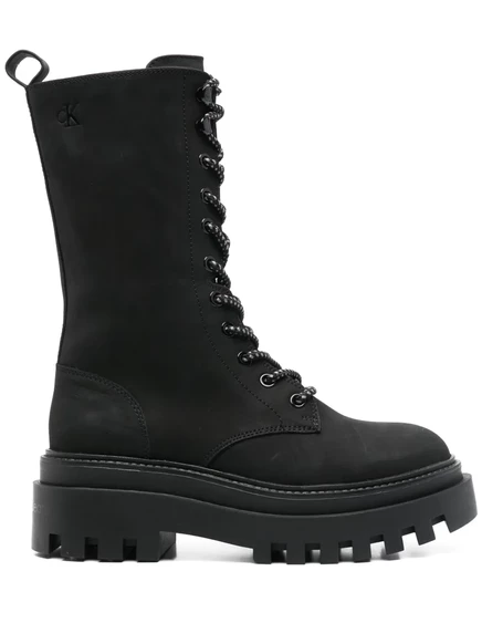 Кожаные ботинки на платформе Calvin Klein Jeans black