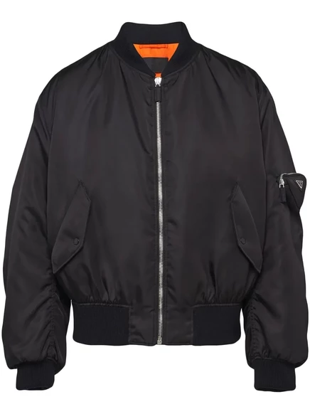 Нейлоновая куртка-бомбер Prada Re-Nylon black