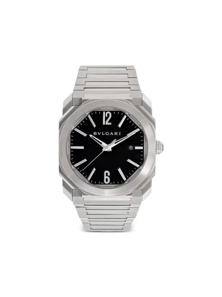 Мужские часы Bvlgari Octo 41 мм, сталь, чёрные