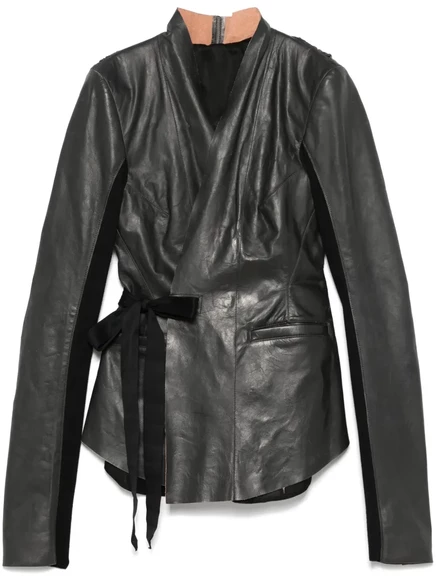 Кожаная куртка Рика Оуэнса black