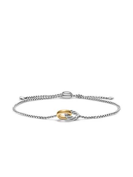 Женский браслет David Yurman Petite Cable 14‑каратное золото/серебро, 15 мм