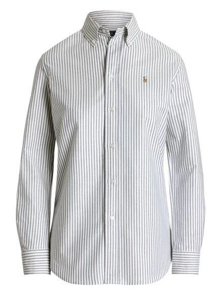 Женская рубашка Polo Ralph Lauren в полоску, белая