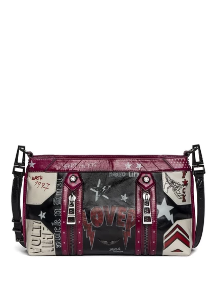 Сумка через плечо с графическим принтом в стиле панк от Zadig&Voltaire Sunny Moody black
