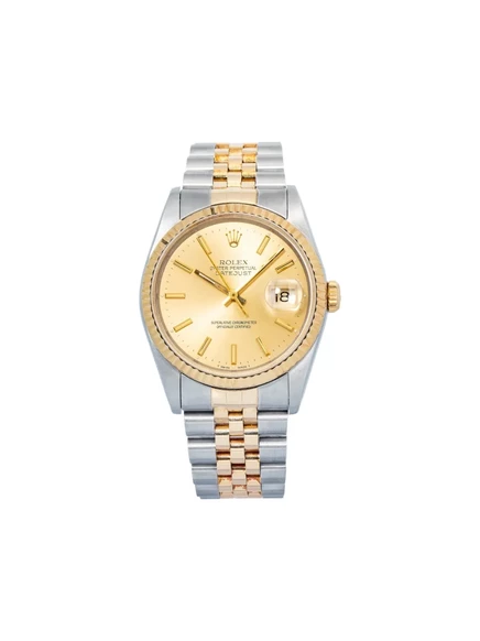 Rolex Datejust с рифленым безелем диаметром 36 мм gold