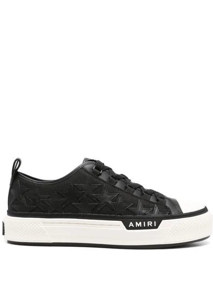 Мужские низкие кроссовки Amiri Stars, черно-белые