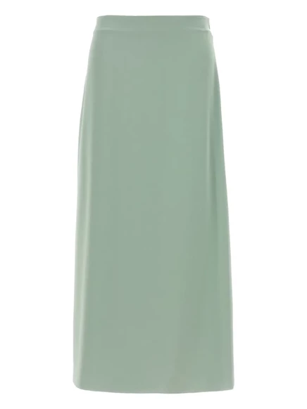 Юбка миди Max Mara с разрезом по бокам green