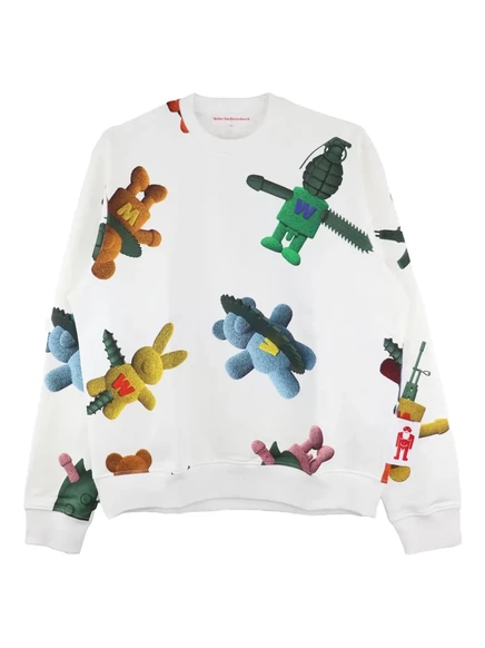 Мужской свитшот Walter Van Beirendonck с принтом, белый
