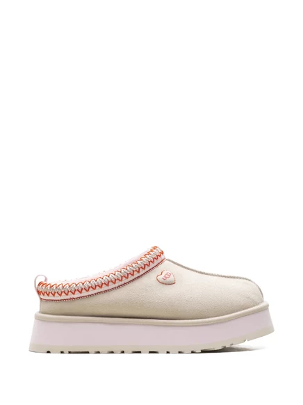 Женские тапочки UGG Tazz Love '26 на платформе с сердечками, бежевые