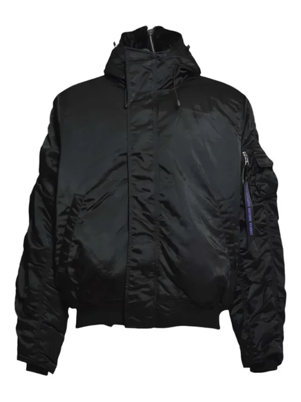 Мужская стеганая куртка Alpha Industries N-2B с капюшоном, черная