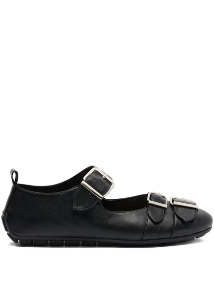 Балетки Simone Rocha с двойной пряжкой black