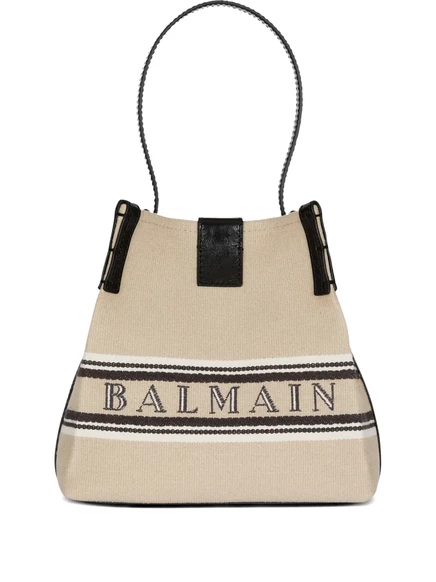 Сумка-ведро Balmain Release с полосатыми деталями
