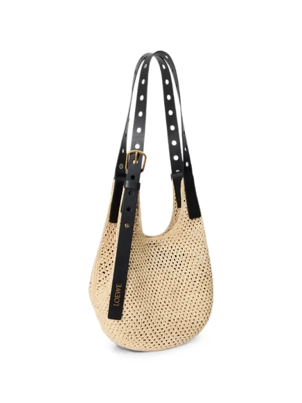 Женская сумка на плечо Loewe Punch Hole, бежевая