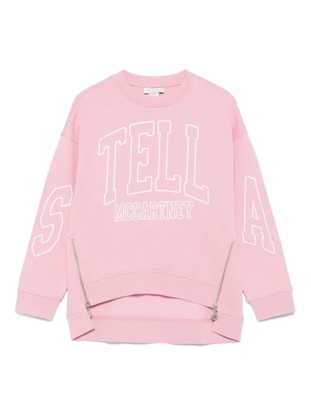 Девочковая толстовка Stella McCartney Kids с вышивкой, розовая