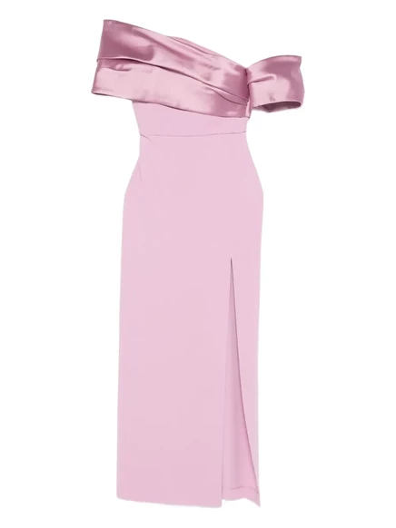 Макси-платье Solace London Alexis с открытыми плечами pink