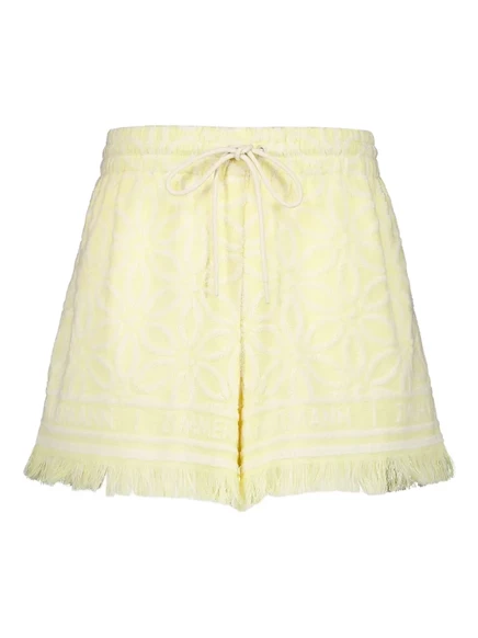 Жаккардовые шорты ZIMMERMANN Coco с бахромой