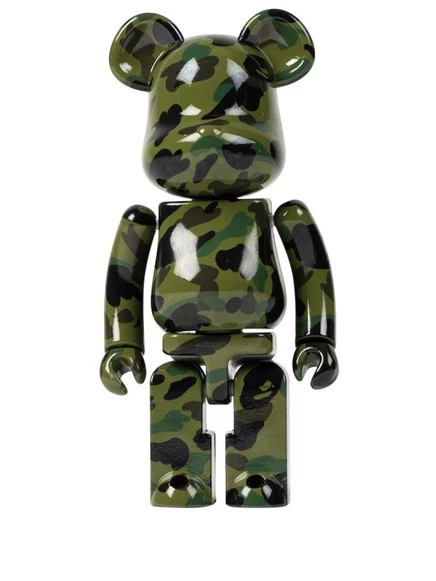 ИГРУШКА MEDICOM TOY x ОБЕЗЬЯНА ДЛЯ КУПАНИЯ, 1-й камуфляжный костюм, фигурка из КИРПИЧА 200% green