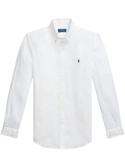 Льняная рубашка Polo Ralph Lauren white