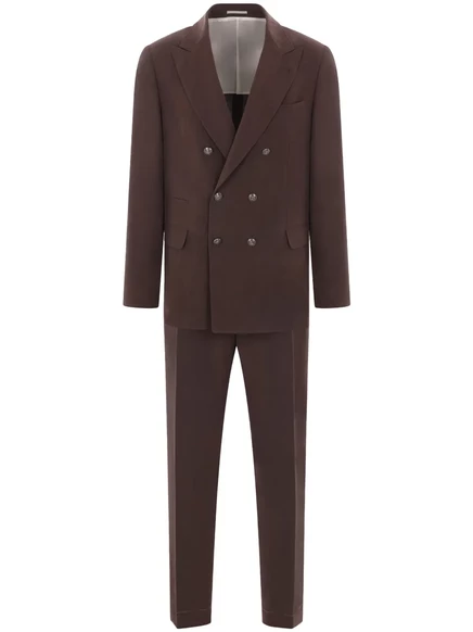 Льняной костюм Brunello Cucinelli brown