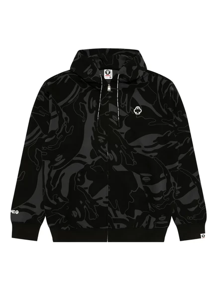 Мужское худи Aape by A Bathing Ape с абстрактным принтом, черное