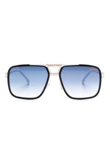 Унисекс солнцезащитные очки Carrera 1071/S прямоугольные, черно-белые