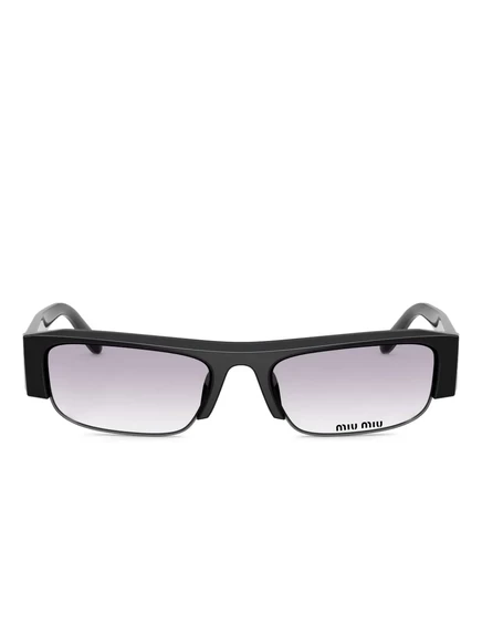 Солнцезащитные очки в прямоугольной оправе Miu Miu Eyewear black