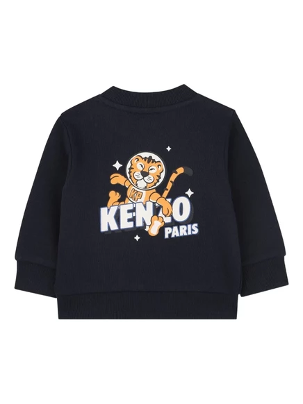 Свитшот для мальчиков Kenzo Kids с принтом, синий
