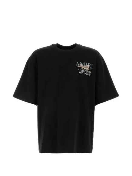 Мужская футболка Amiri с логотипом, черная
