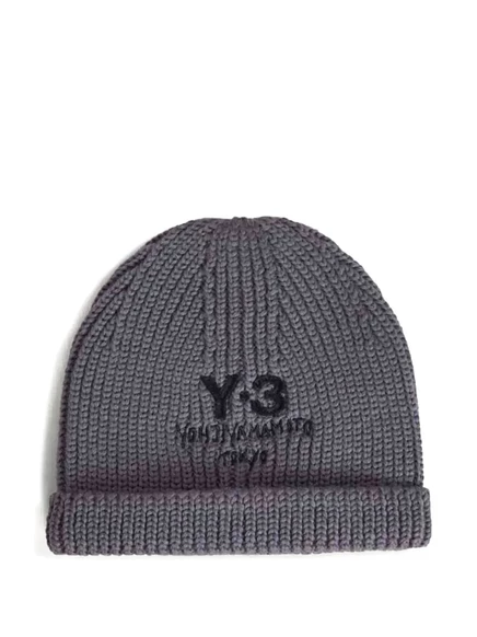 Унисекс шапка-бини Y-3, рельефная, серая