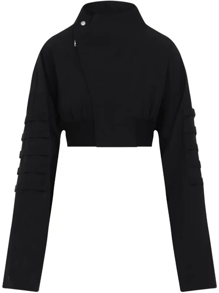 Укороченный пиджак на молнии от Рика Оуэнса black