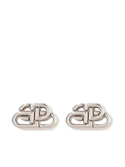Серьги Balenciaga BB XS, серебристые