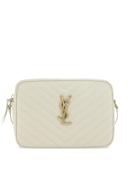 Стеганая сумка через плечо Saint Laurent Lou neutrals