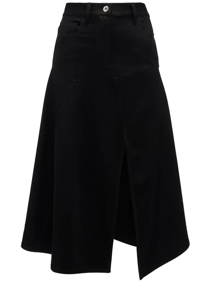 Женская юбка JW Anderson асимметричная, черная