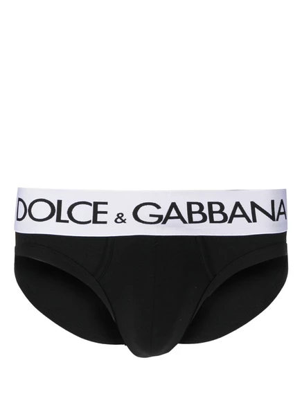 Мужские трусы Dolce & Gabbana с резинкой-логотипом, черные