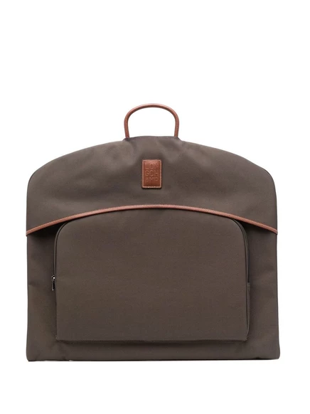 Чехол для одежды Longchamp Boxford с кожаной отделкой, коричневый