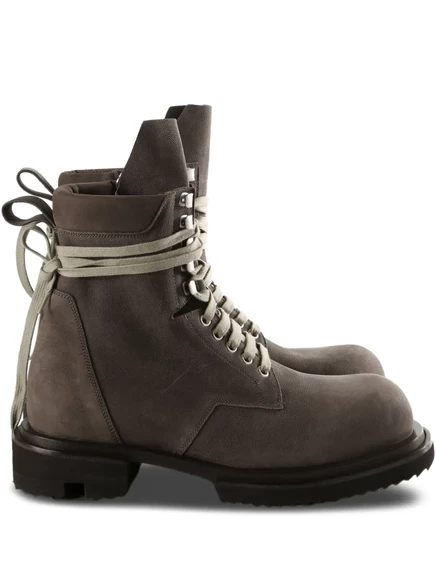 Мужские треккинговые ботинки Rick Owens с шнуровкой и боковой молнией, серые