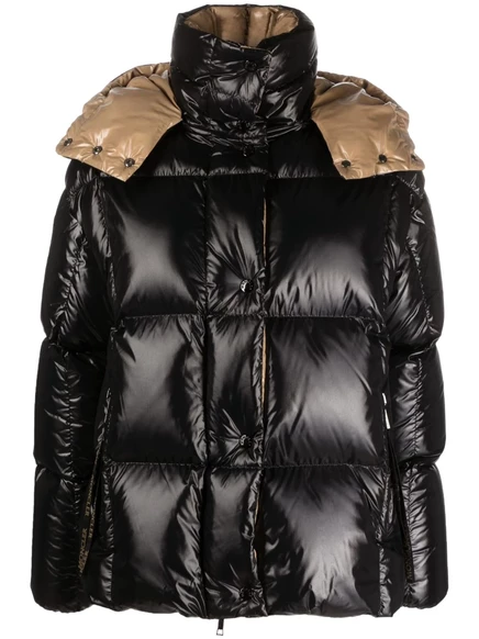 Женский пуховик Moncler Parana с капюшоном, черный
