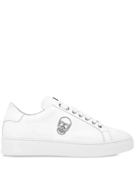 Унисекс кроссовки Philipp Plein из кожи, белые