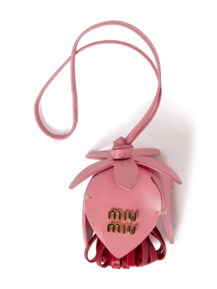 Женский аксессуар для сумки Miu Miu Leather Trick, розовый