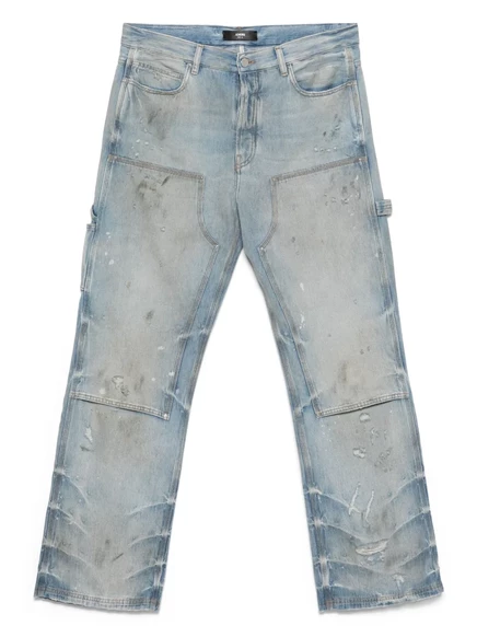 Мужские джинсы Amiri прямого кроя, синие