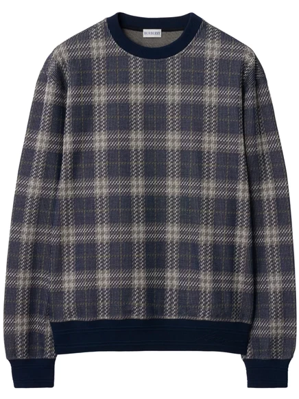 Мужской свитер Burberry в клетку, синий
