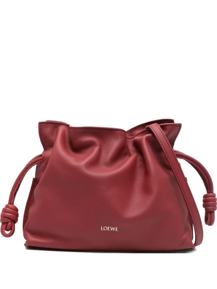 Женский клатч Loewe Mini Flamenco на кулиске, красный