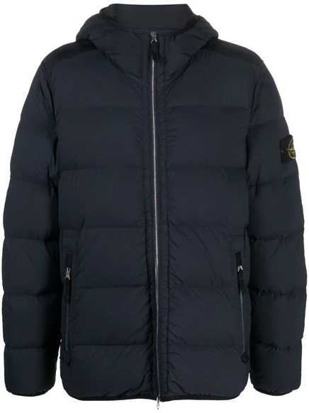 Куртка с капюшоном Stone Island Seamless Tunnel Down-TC blue