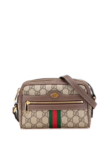 Сумка через плечо Mini GG Supreme Ophidia, бывшая в употреблении у Gucci в 2000-2015 годах brown