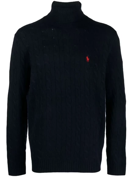 Джемпер Polo Ralph Lauren из полушерстяной ткани плотной вязки blue