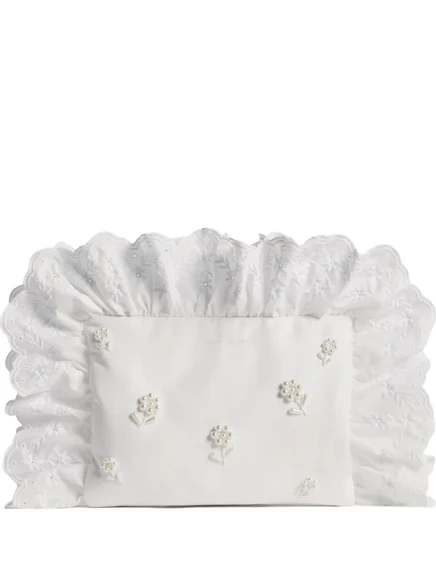 Женский клатч Simone Rocha pillowcase с жемчугом, белый