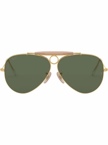 Солнцезащитные очки Ray Ban Shooter, золотистые/зеленые