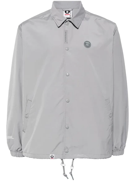 Мужская рубашечная куртка AAPE BY A BATHING APE с логотипом, серая