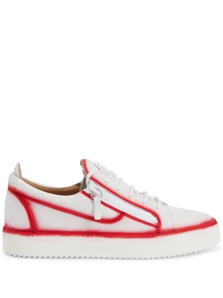 Кроссовки с низким верхом от Giuseppe Zanotti Frankie, украшенные швами white