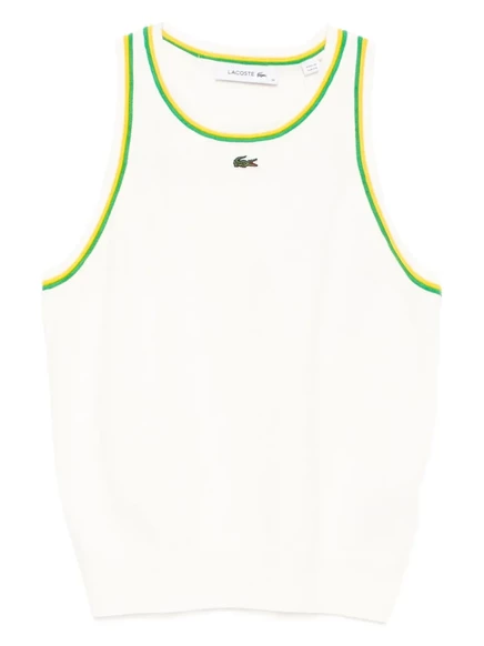 Женская трикотажная майка Lacoste, белая