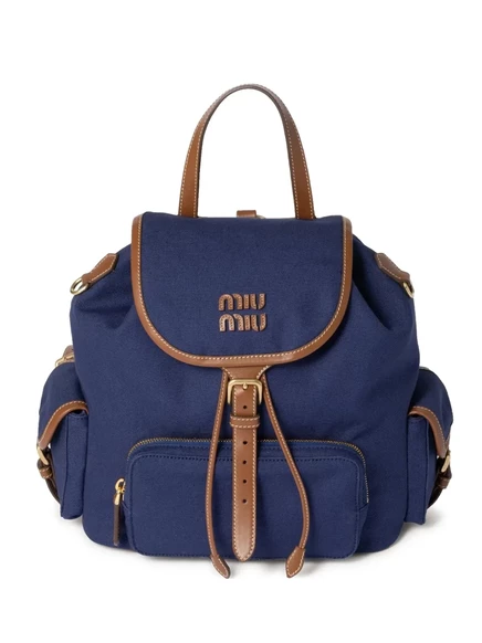 Рюкзак с логотипом Miu Miu и надписью blue